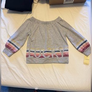 Lucky Brand “Cool Grey Heather” Crop Top Size M